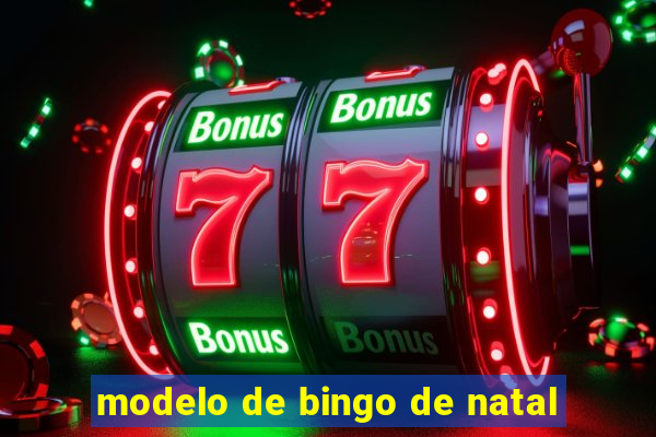 modelo de bingo de natal